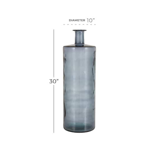 Charcoal Glass Coastal Vase